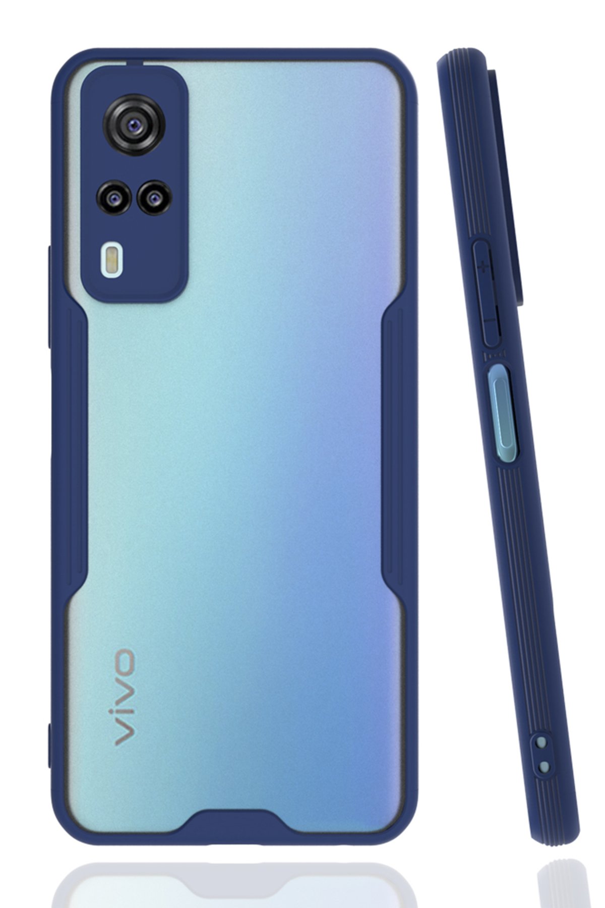  Vivo Y53S Kılıf Platin Silikon - Lacivert