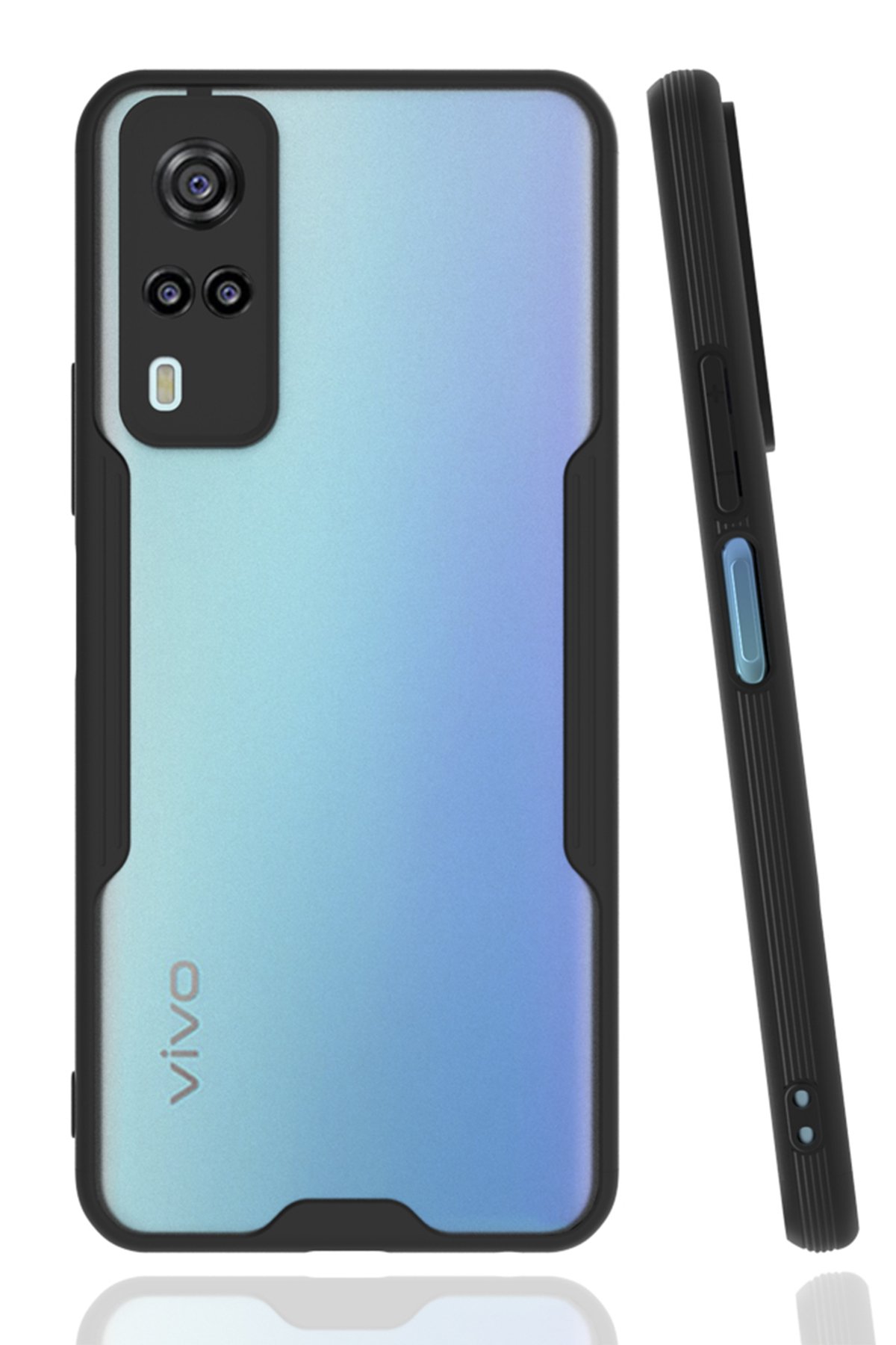  Vivo Y51 Kılıf Platin Silikon - Siyah