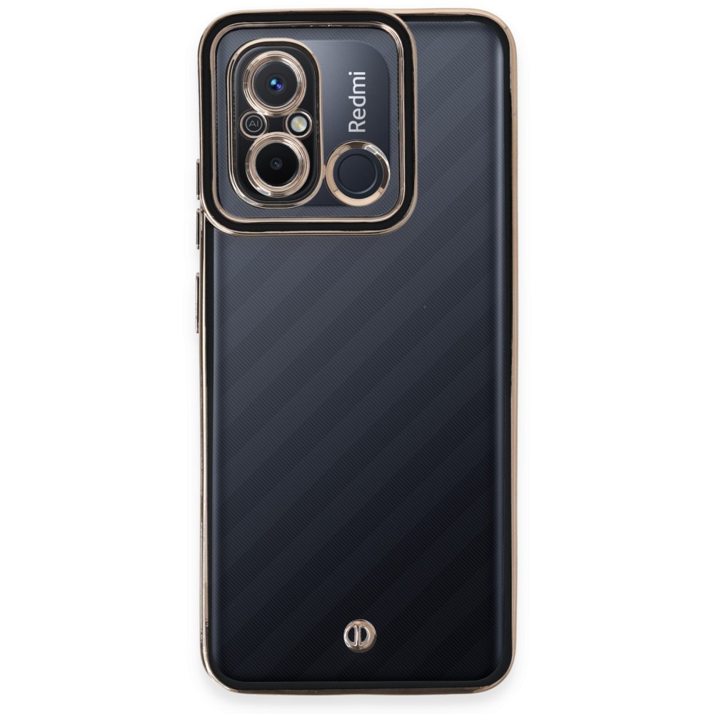 Redmi 12C Kılıf Liva Lens Silikon - Siyah