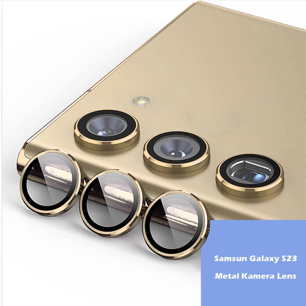  Samsung Galaxy S23 Metal Kamera Lens - Gold