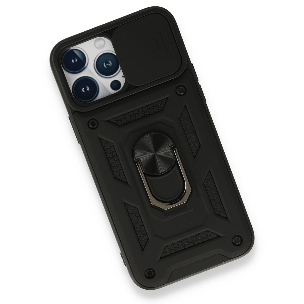 iPhone 13 Pro Kılıf Pars Lens Yüzüklü Silikon - Siyah iPhone 13 Pro Kılıf Pars Lens Yüzüklü Silikon - Siyah