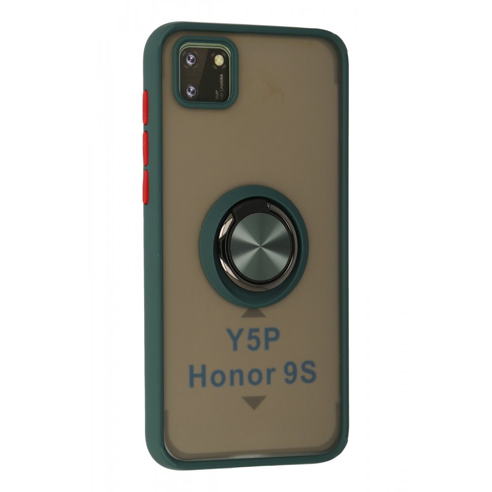 Huawei Y5P Kılıf Montreal Yüzüklü Silikon Kapak - Yeşil  Huawei Y5P Kılıf Montreal Yüzüklü Silikon Kapak - Yeşil