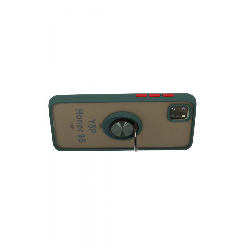 Huawei Y5P Kılıf Montreal Yüzüklü Silikon Kapak - Yeşil  Huawei Y5P Kılıf Montreal Yüzüklü Silikon Kapak - Yeşil
