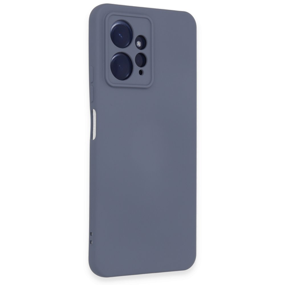 Redmi Note 12 4G Kılıf Nano içi Kadife Silikon - Gri