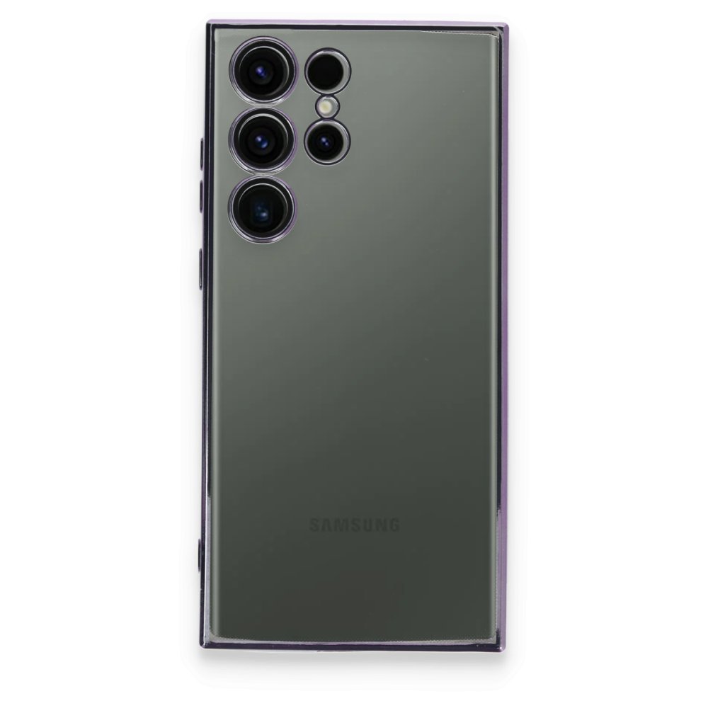  Samsung Galaxy S24 Ultra Kılıf Razer Lensli Silikon - Mor