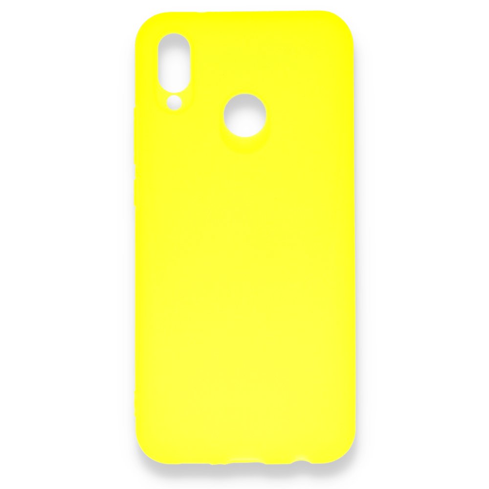 Huawei P20 Lite Kılıf Hopi Silikon - Sarı Huawei P20 Lite Kılıf Hopi Silikon - Sarı