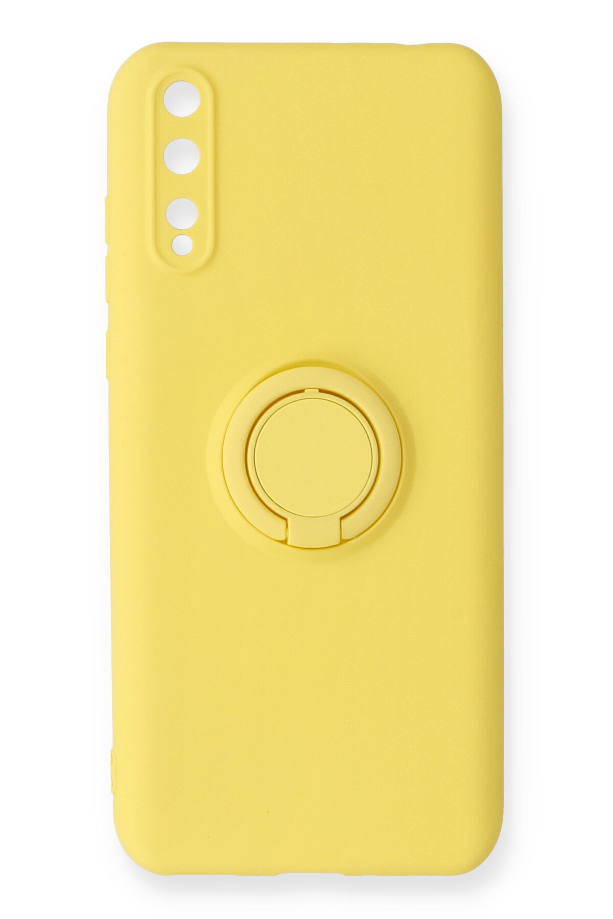  Huawei Y8P Kılıf Viktor Yüzüklü Silikon - Sarı