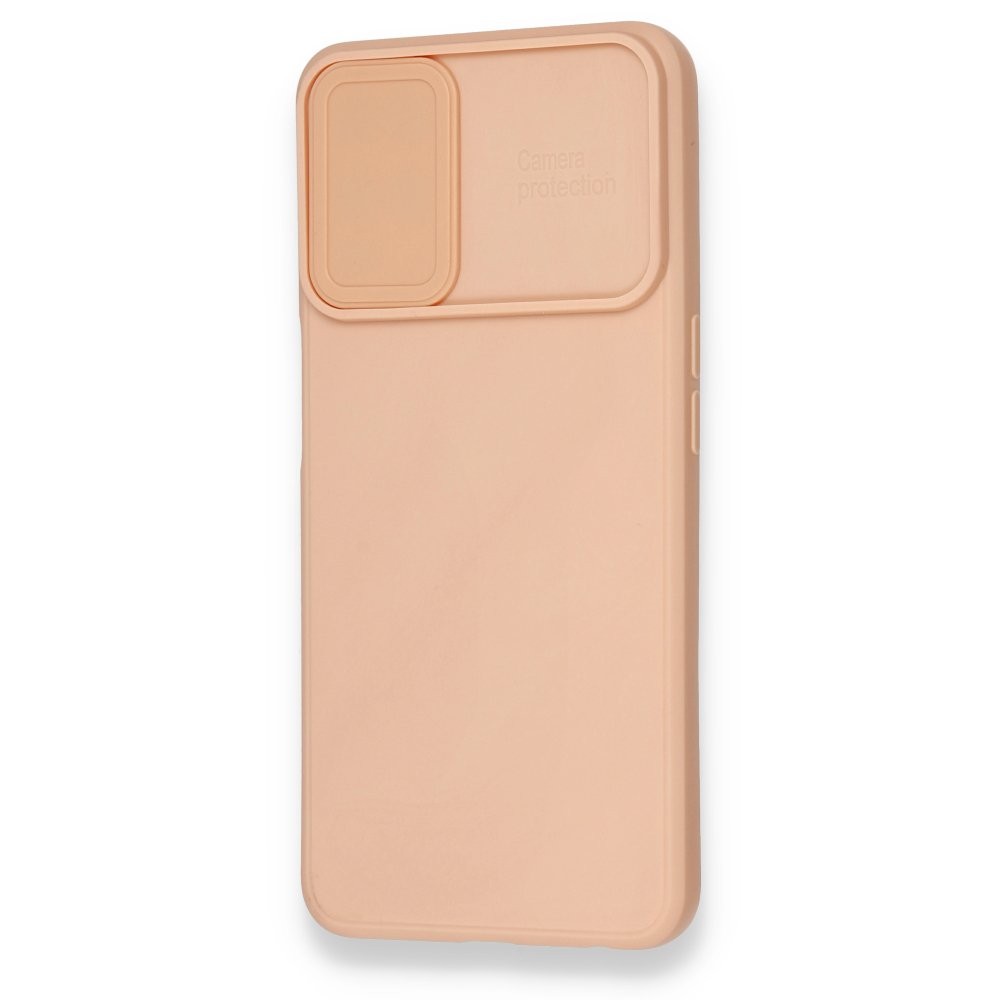 Oppo A54 4G Kılıf Color Lens Silikon - Pudra Oppo A54 4G Kılıf Color Lens Silikon - Pudra