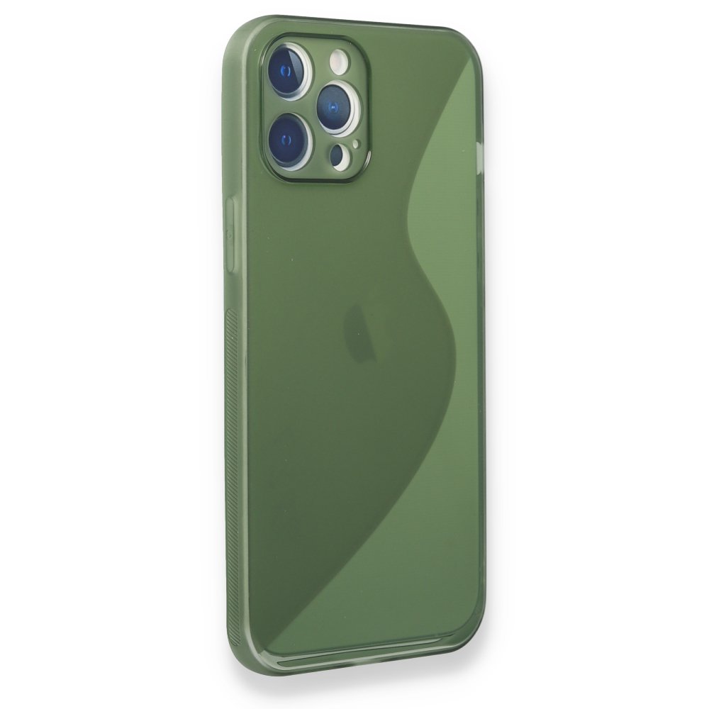  iPhone 12 Pro Max Kılıf S Silikon - Yeşil