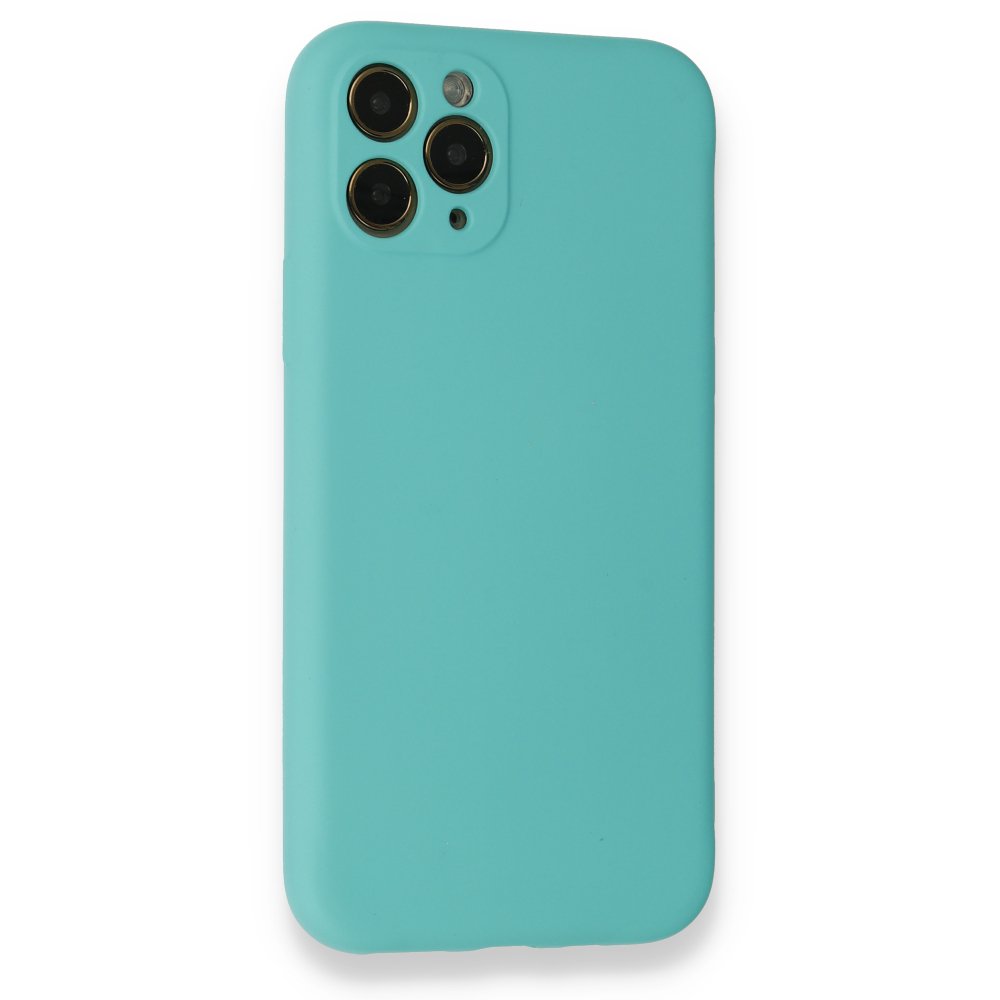  iPhone 11 Pro Kılıf Nano içi Kadife Silikon - Turkuaz