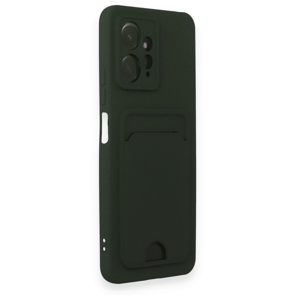 Redmi Note 12 4G Kılıf Kelvin Kartvizitli Silikon - Koyu Yeşil