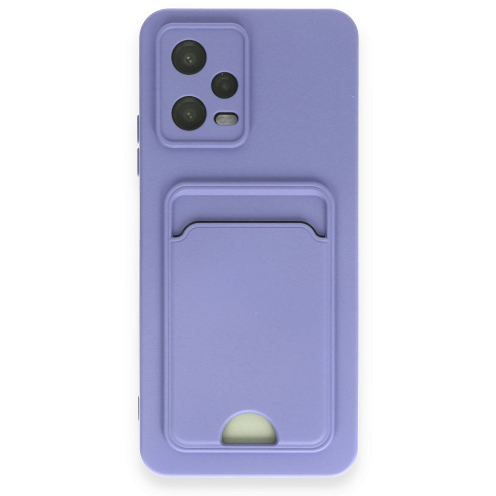  Xiaomi Poco X5 5G Kılıf Kelvin Kartvizitli Silikon - Lila