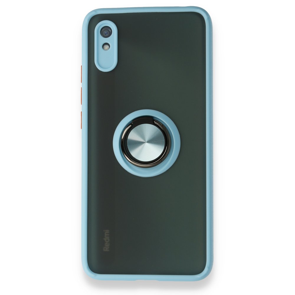 Redmi 9A Kılıf Montreal Yüzüklü Silikon Kapak - Buz Mavi Redmi 9A Kılıf Montreal Yüzüklü Silikon Kapak - Buz Mavi
