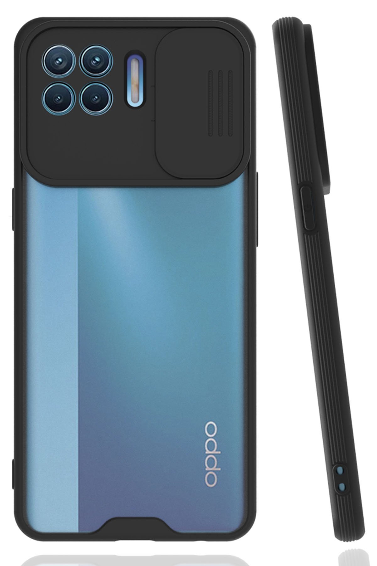 Oppo Reno 4 Lite Kılıf Platin Kamera Koruma Silikon - Siyah Oppo Reno 4 Lite Kılıf Platin Kamera Koruma Silikon - Siyah