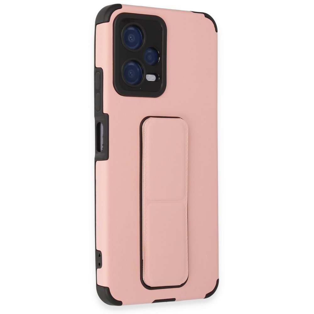 Xiaomi Poco X5 5G Kılıf Mega Standlı Silikon - Pudra Xiaomi Poco X5 5G Kılıf Mega Standlı Silikon - Pudra
