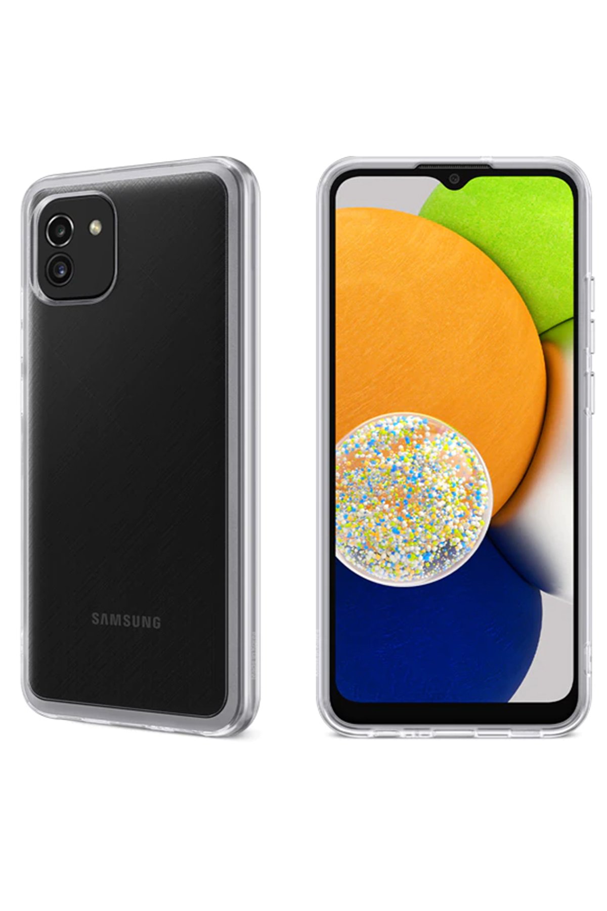  Samsung Galaxy A03 Kılıf Lüx Şeffaf Silikon