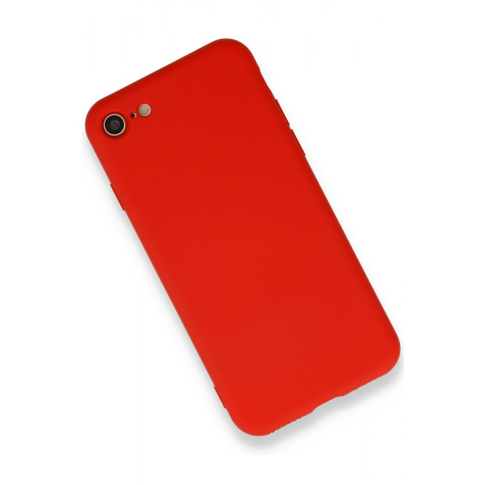 iPhone 8 Kılıf Nano içi Kadife Silikon - Kırmızı  iPhone 8 Kılıf Nano içi Kadife Silikon - Kırmızı