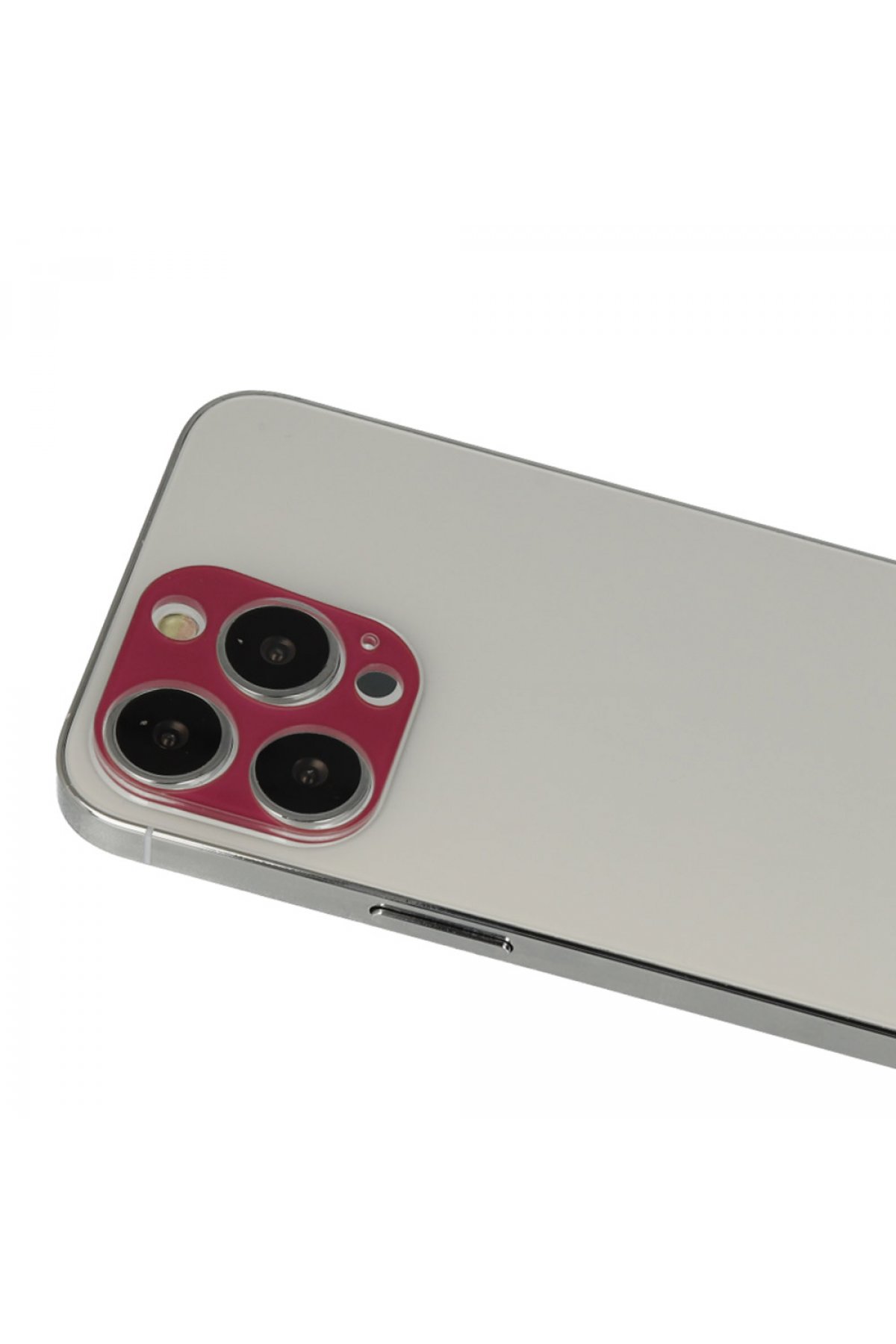  iPhone 13 Pro Max Rainbow Kamera Lens Koruma Cam - Koyu Kırmızı