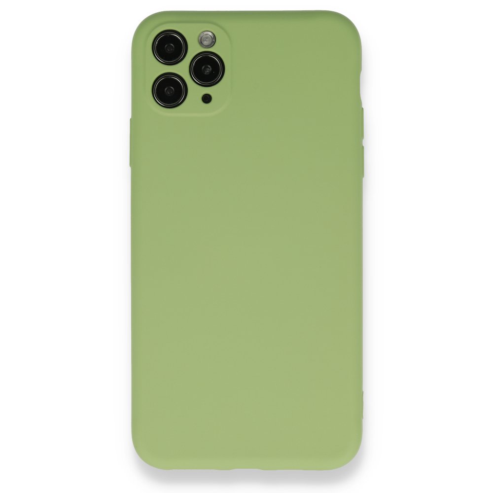  iPhone 11 Pro Max Kılıf Nano içi Kadife Silikon - Yeşil