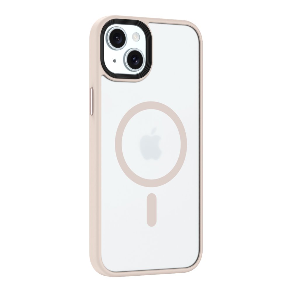  iPhone 15 Kılıf Trex Magneticsafe Kapak - Pudra