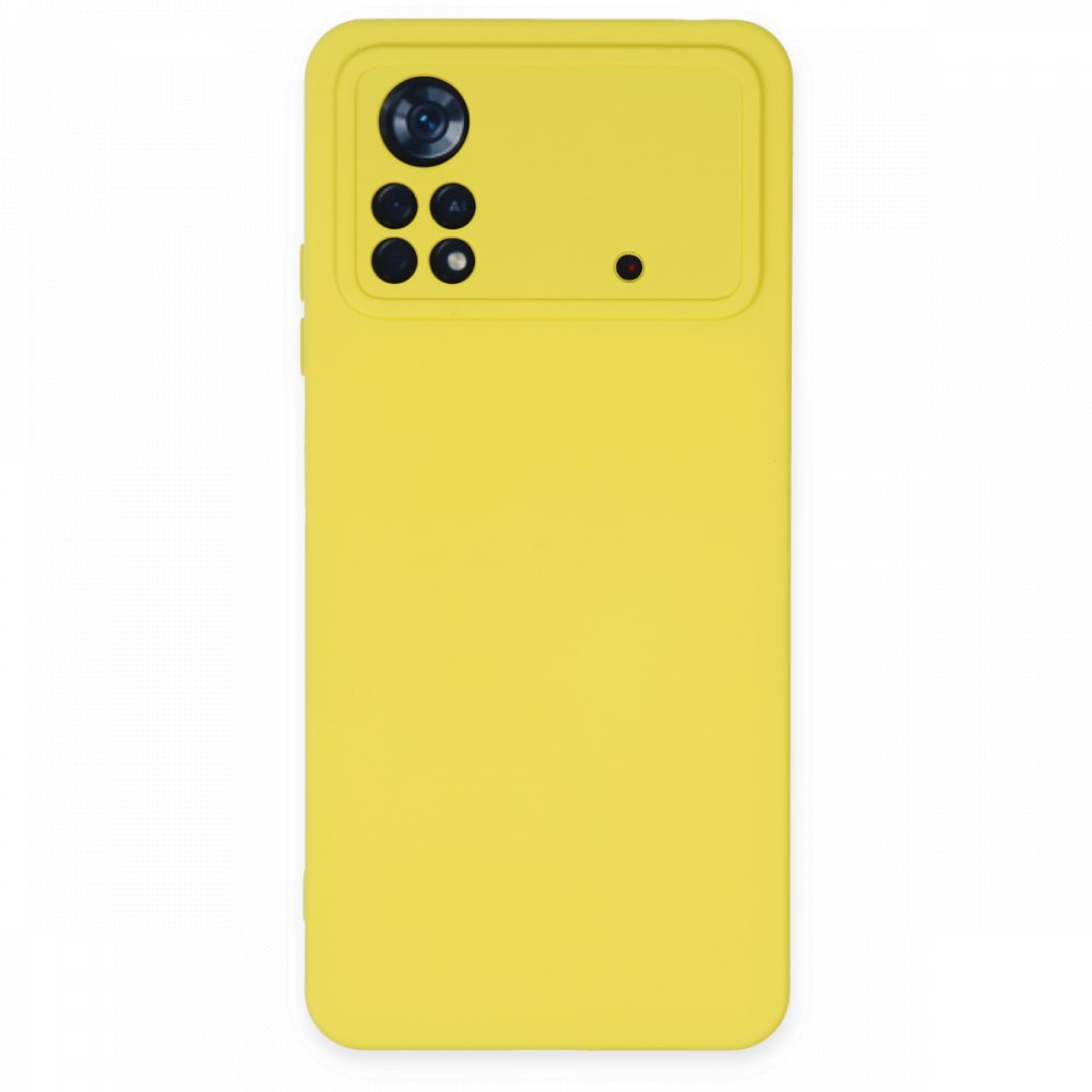  Xiaomi Poco X4 Pro 5G Kılıf Nano içi Kadife Silikon - Sarı