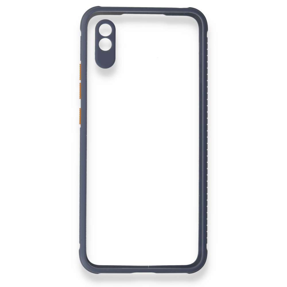 Redmi 9A Kılıf Miami Şeffaf Silikon - Gri Redmi 9A Kılıf Miami Şeffaf Silikon - Gri