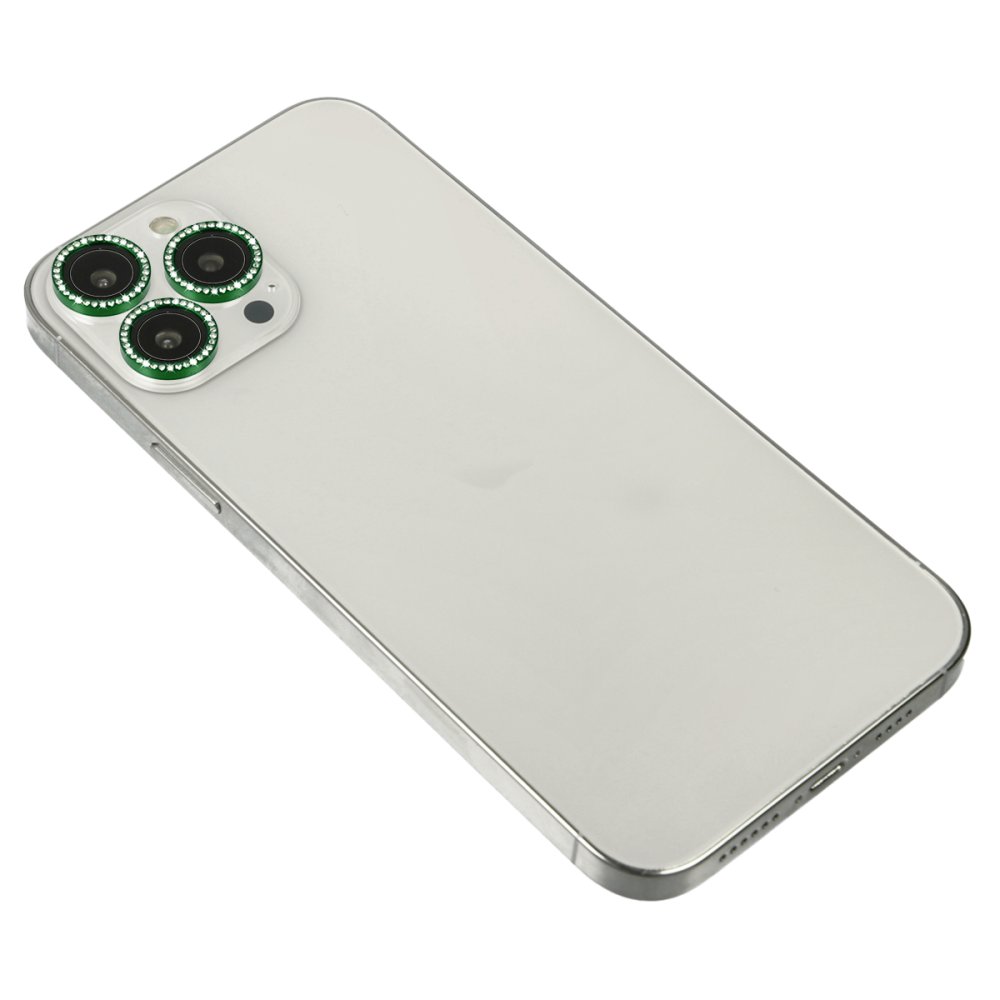  iPhone 14 Pro Max Diamond Kamera Lens - Yeşil