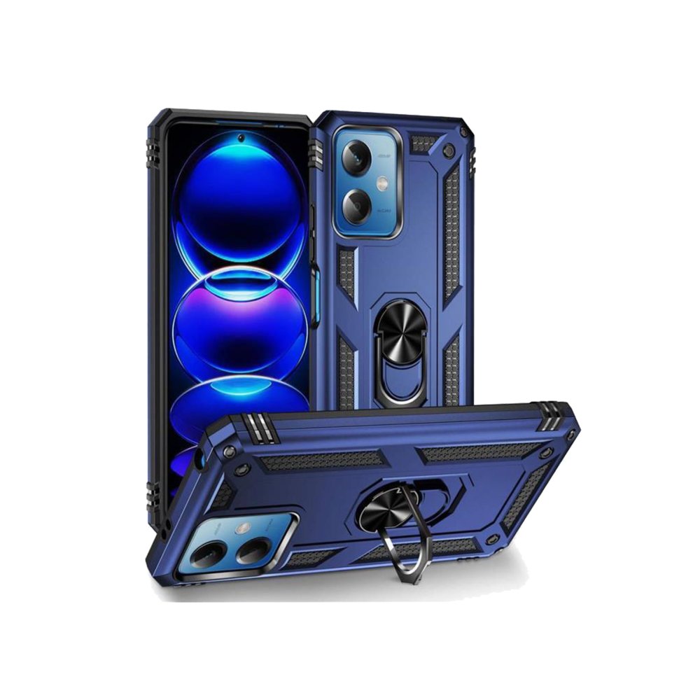 Redmi Note 12 5G Kılıf Sofya Yüzüklü Silikon Kapak - Lacivert