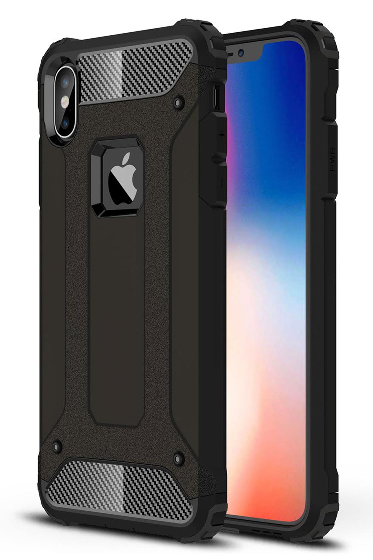  iPhone XS Max Kılıf Tank Silikon Kapak - Siyah