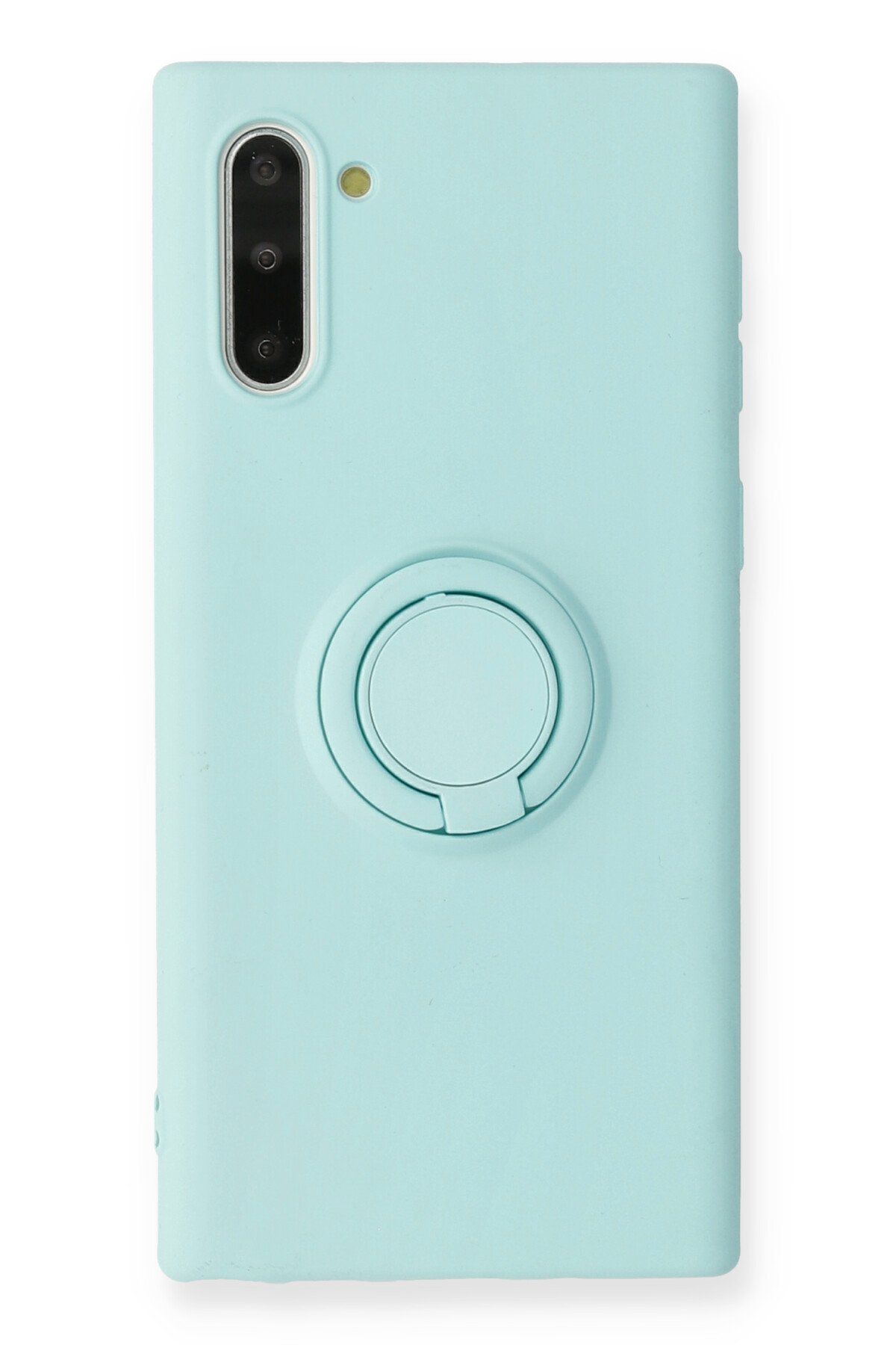  Samsung Galaxy Note 10 Kılıf Viktor Yüzüklü Silikon - Turkuaz
