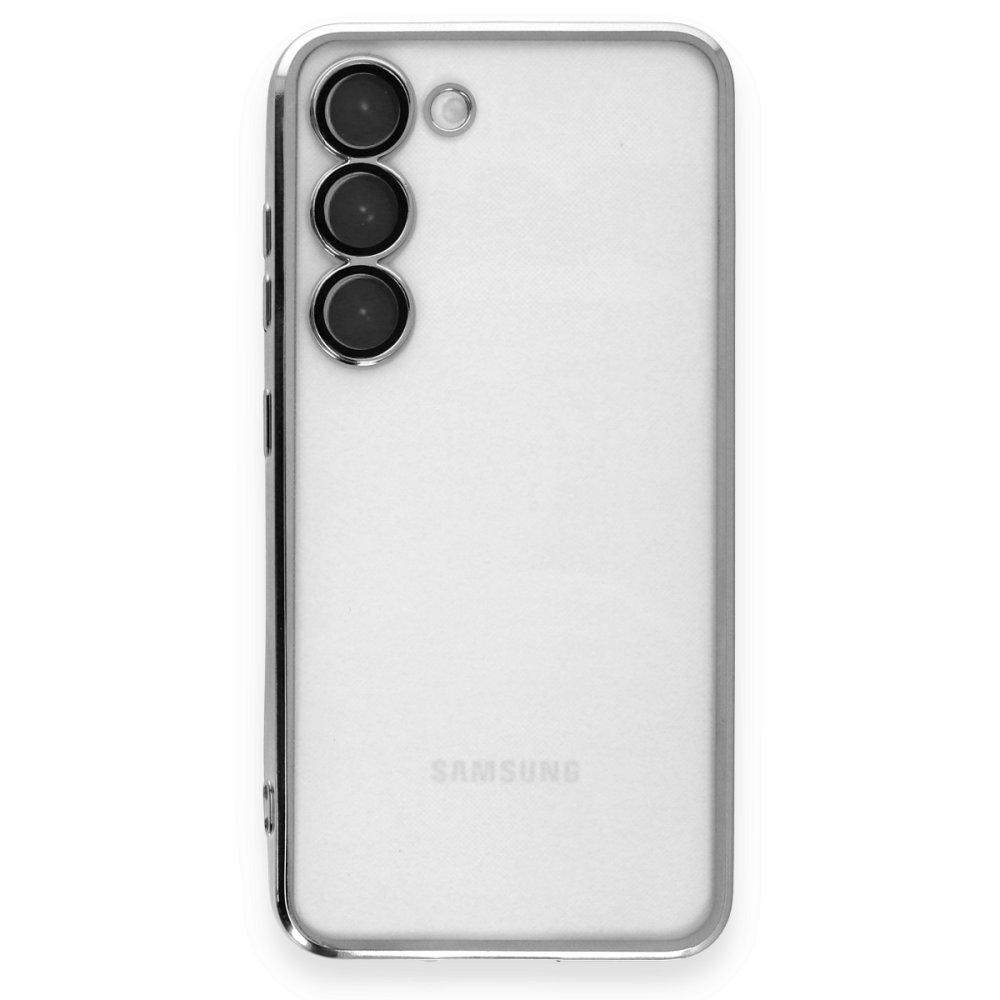 Samsung Galaxy S23 Plus Kılıf Razer Lensli Silikon - Gümüş