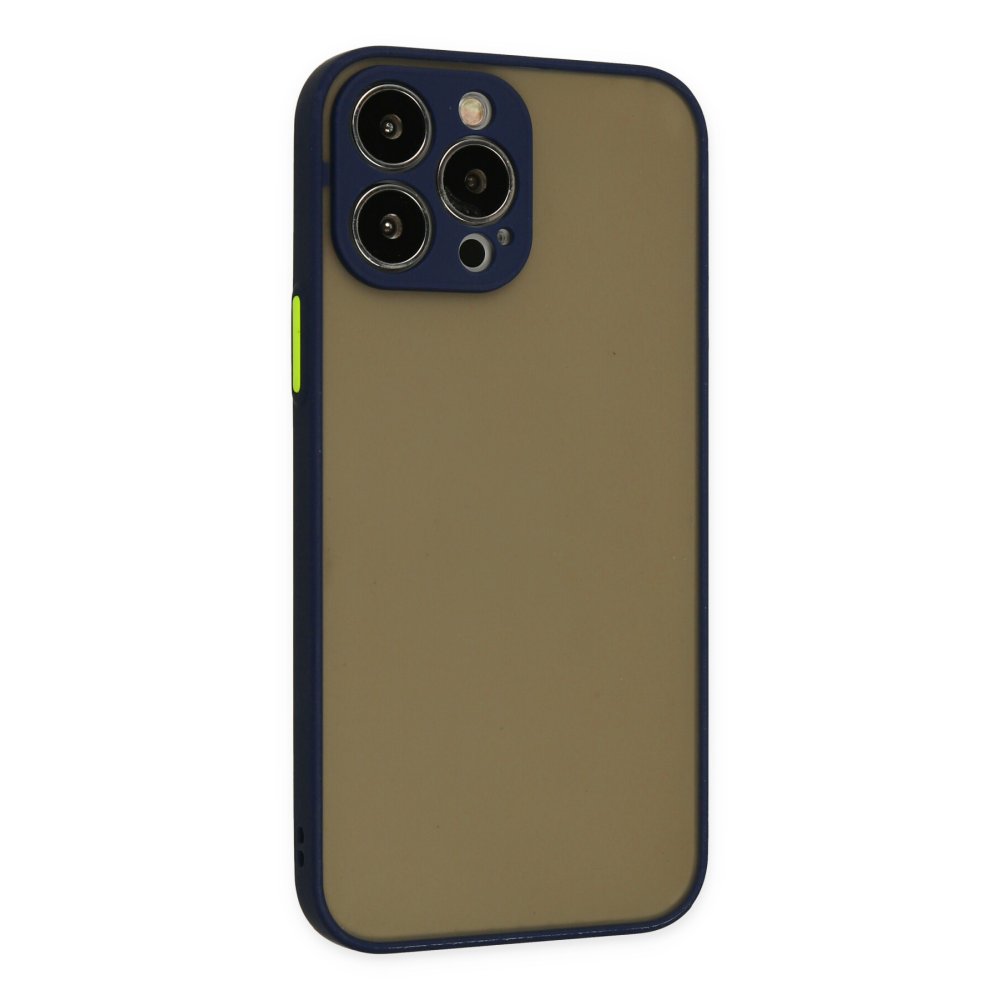  iPhone 15 Pro Max Kılıf Montreal Silikon Kapak - Lacivert