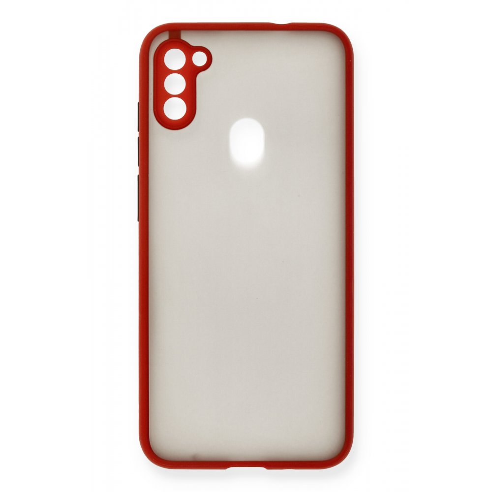  Samsung Galaxy M11 Kılıf Montreal Silikon Kapak - Kırmızı