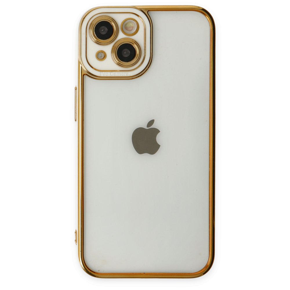  iPhone 14 Plus Kılıf Liva Lens Silikon - Beyaz