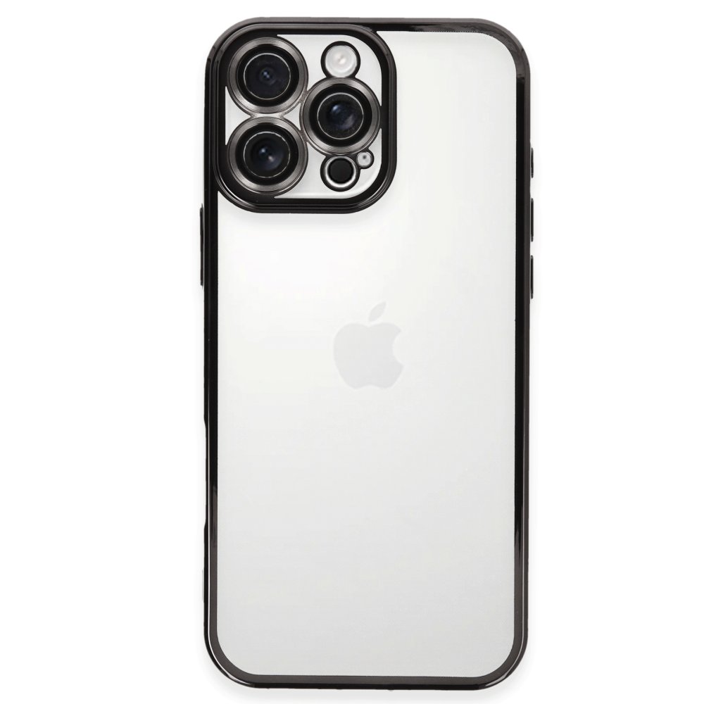  iPhone 16 Pro Max Kılıf Razer Lensli Silikon - Siyah