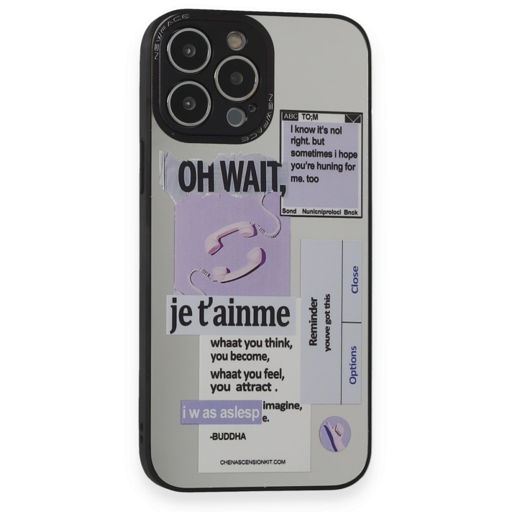 iPhone 13 Pro Max Kılıf Mirror Desenli Kapak - Mirror - 4  iPhone 13 Pro Max Kılıf Mirror Desenli Kapak - Mirror - 4