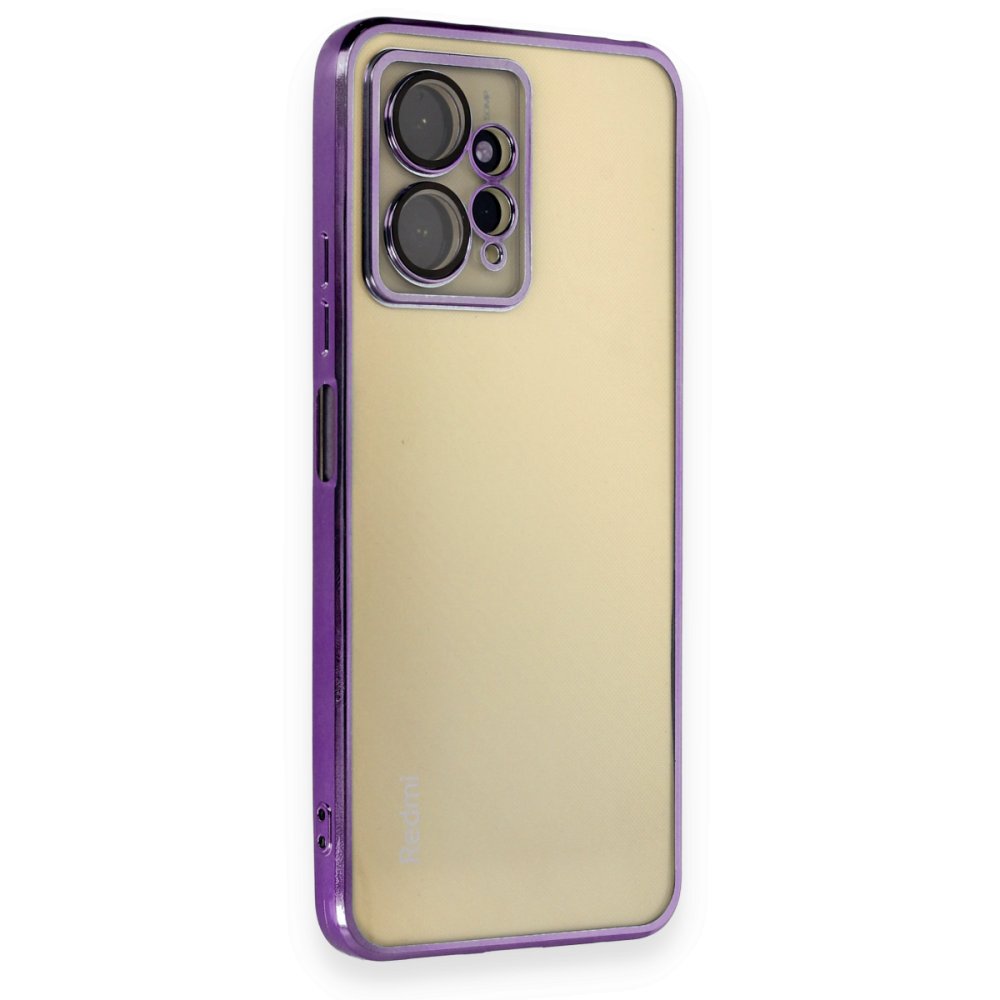 Redmi Note 12 4G Kılıf Razer Lensli Silikon - Mor