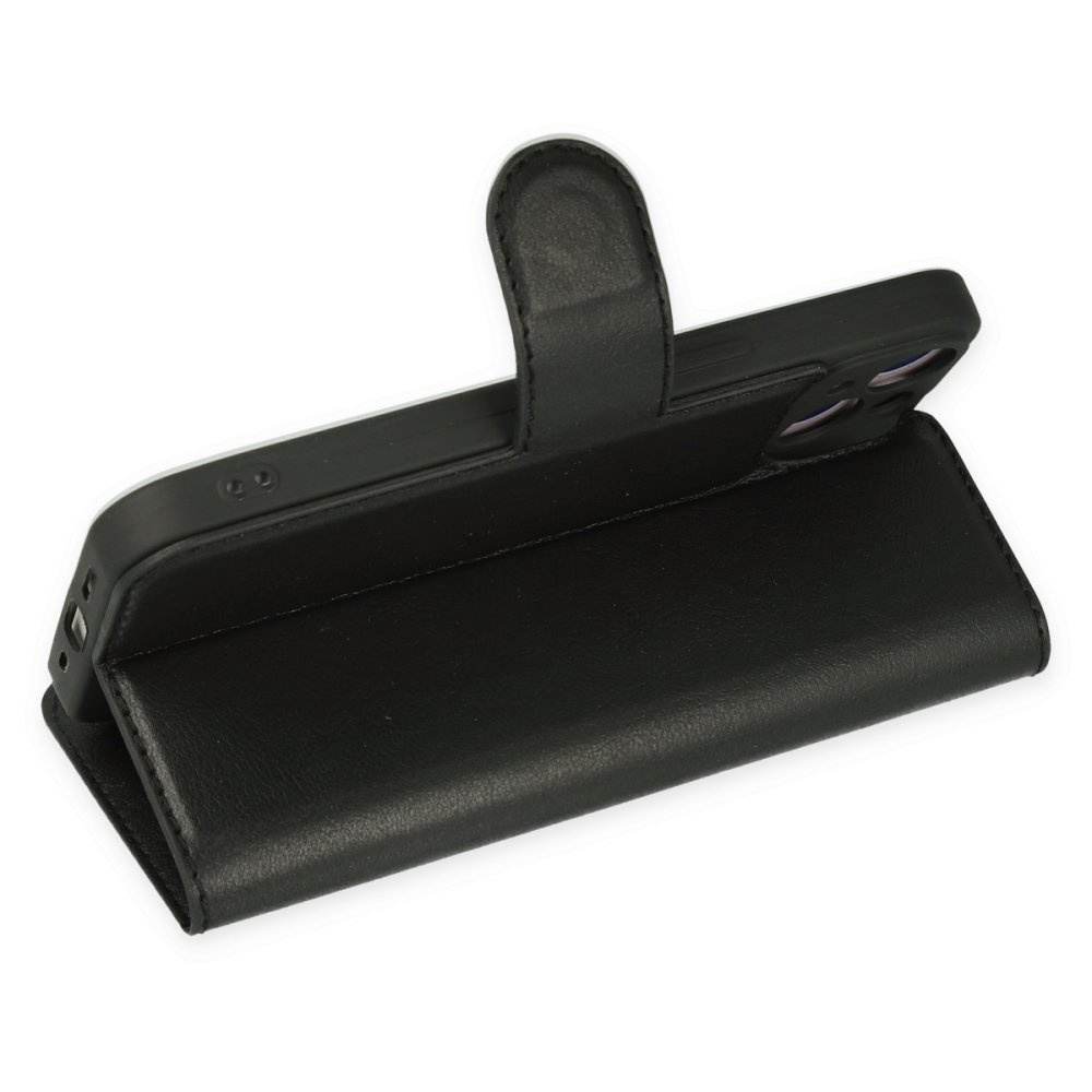  iPhone 14 Plus Kılıf Trend S Plus Kapaklı Kılıf - Siyah