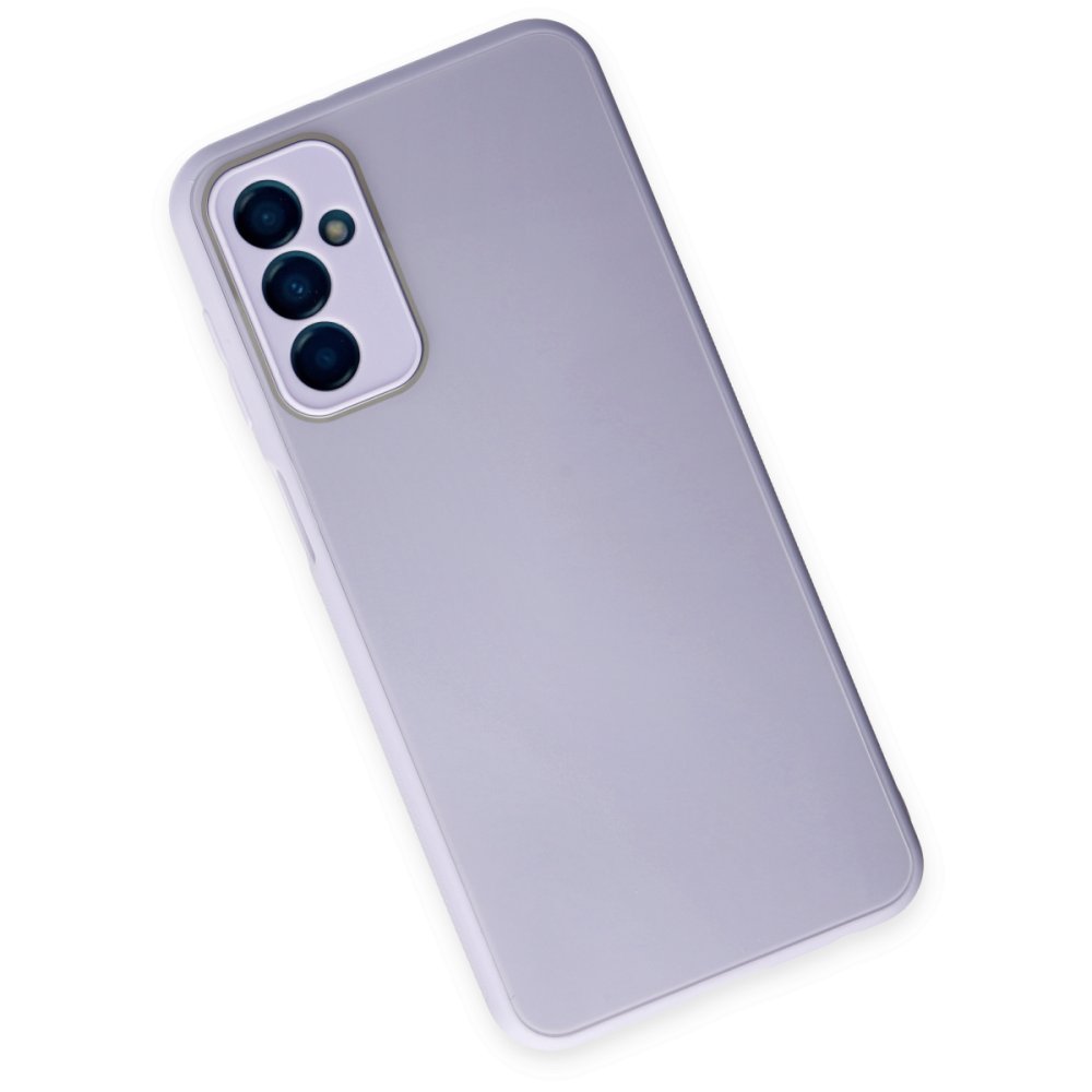  Samsung Galaxy M13 Kılıf Glass Kapak - Lila