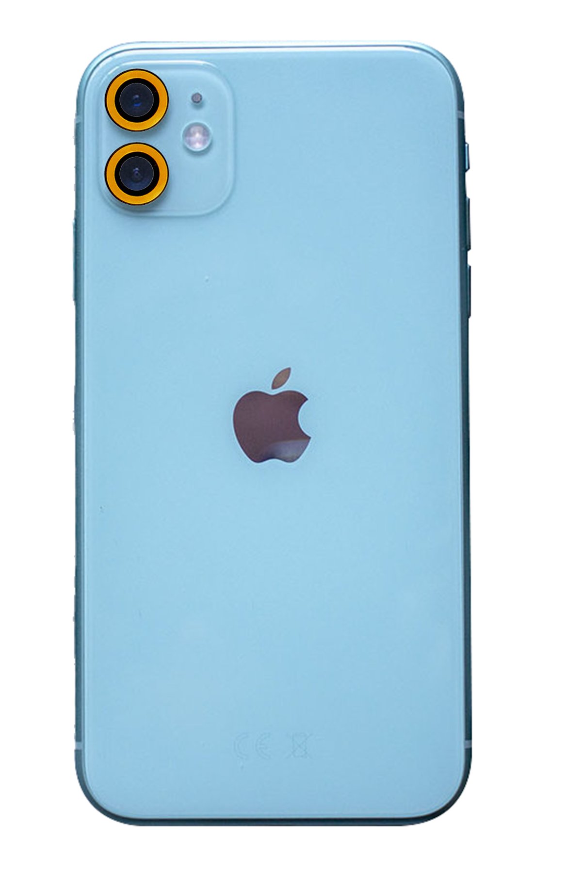  iPhone 12 Mini Neon Fosforlu Kamera Lens - Sarı