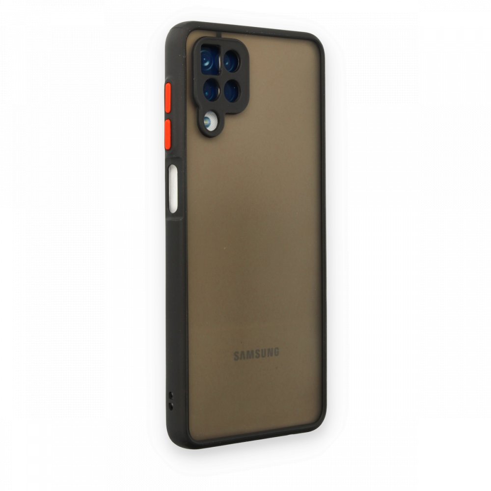  Samsung Galaxy A12 Kılıf Montreal Silikon Kapak - Siyah
