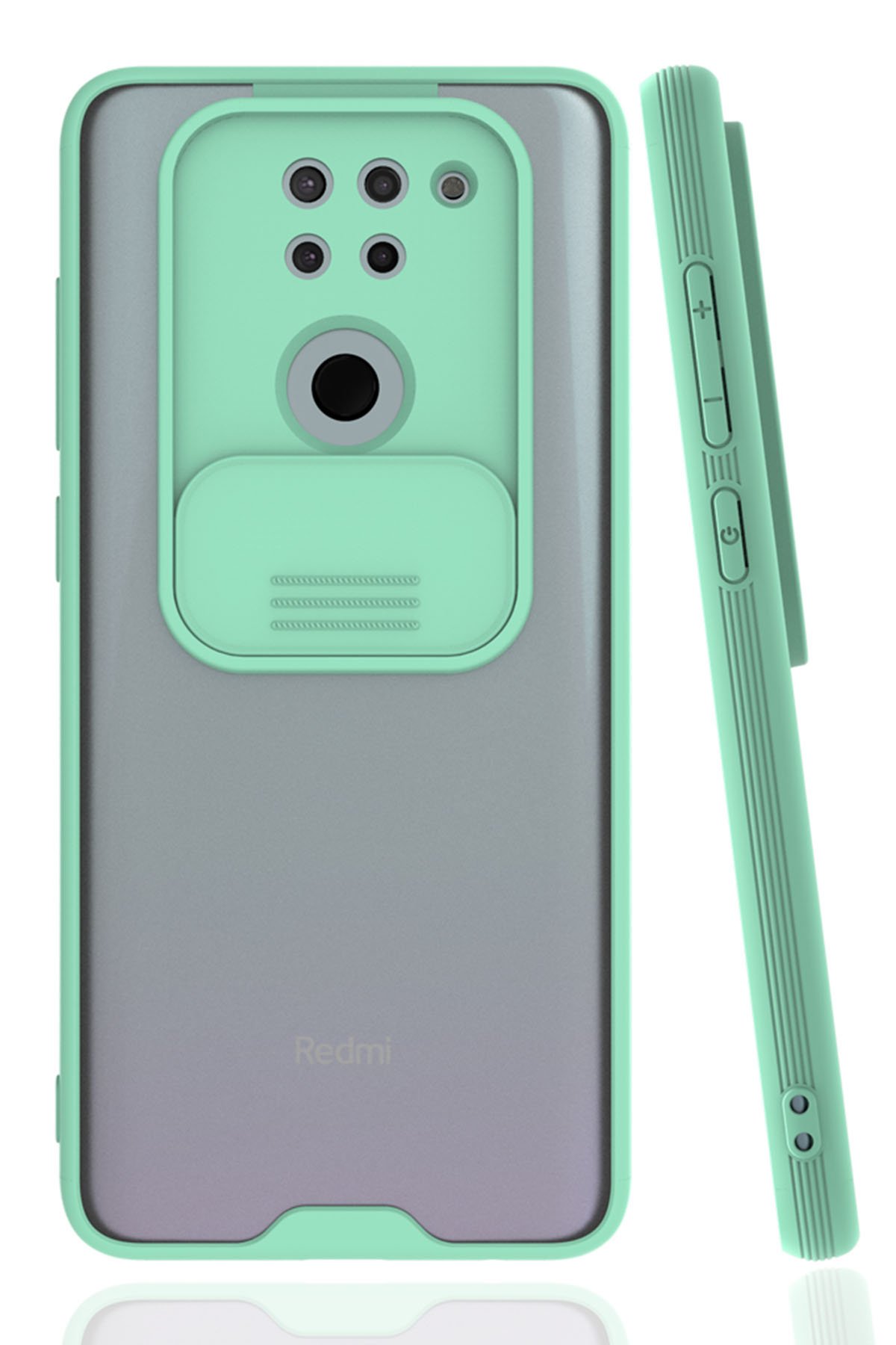 Redmi Note 9 Kılıf Platin Kamera Koruma Silikon - Açık Yeşil