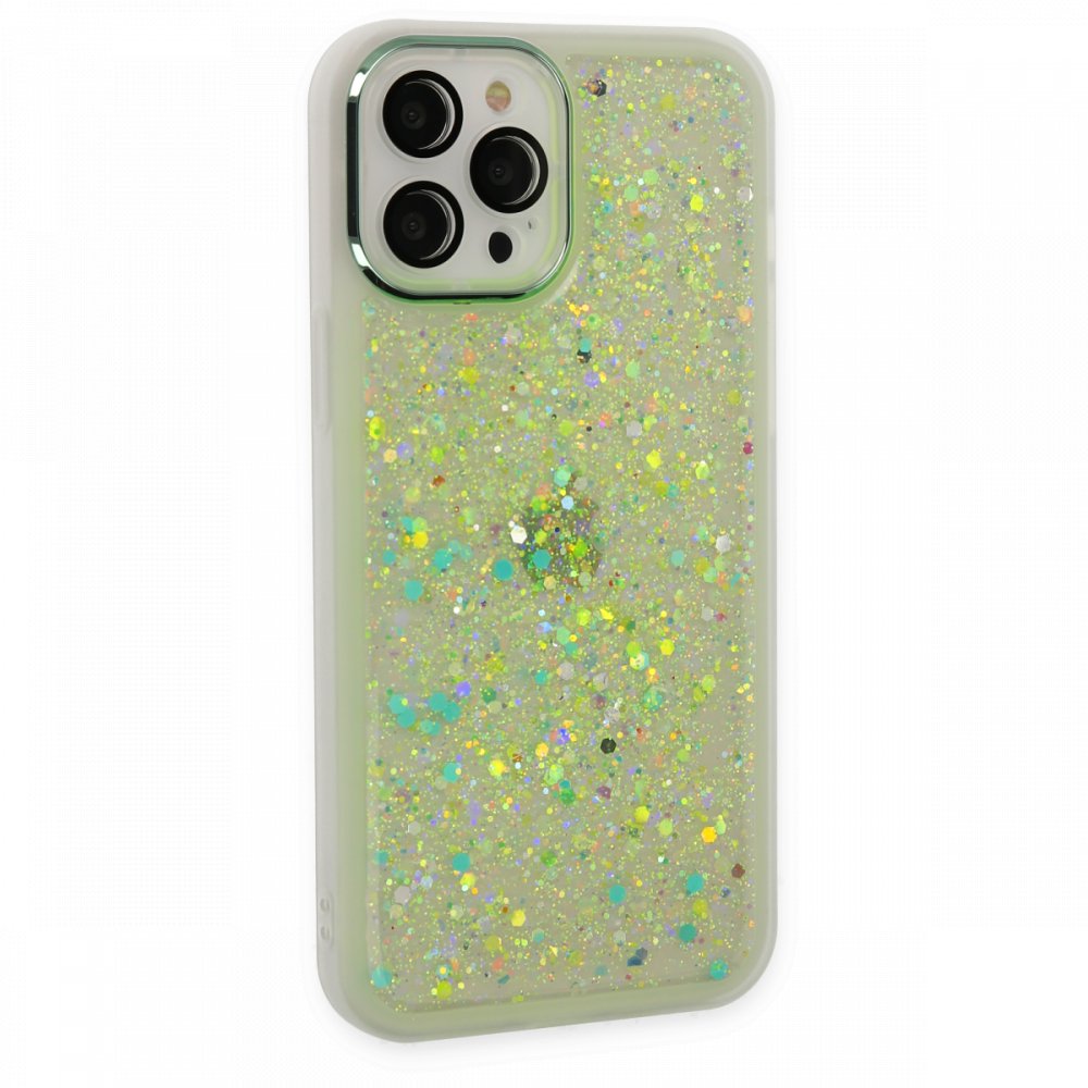  iPhone 12 Pro Max Kılıf Neon Light Silikon - Yeşil