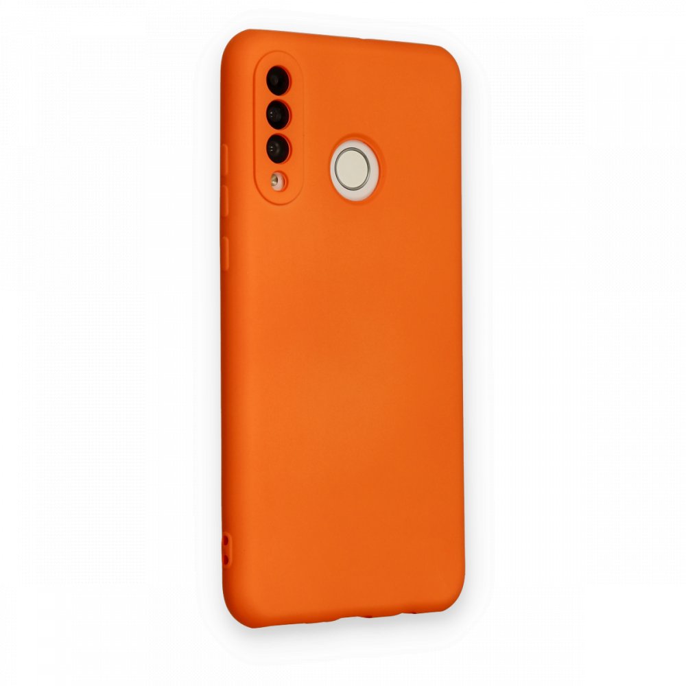 Huawei P30 Lite Kılıf Nano içi Kadife Silikon - Turuncu Huawei P30 Lite Kılıf Nano içi Kadife Silikon - Turuncu