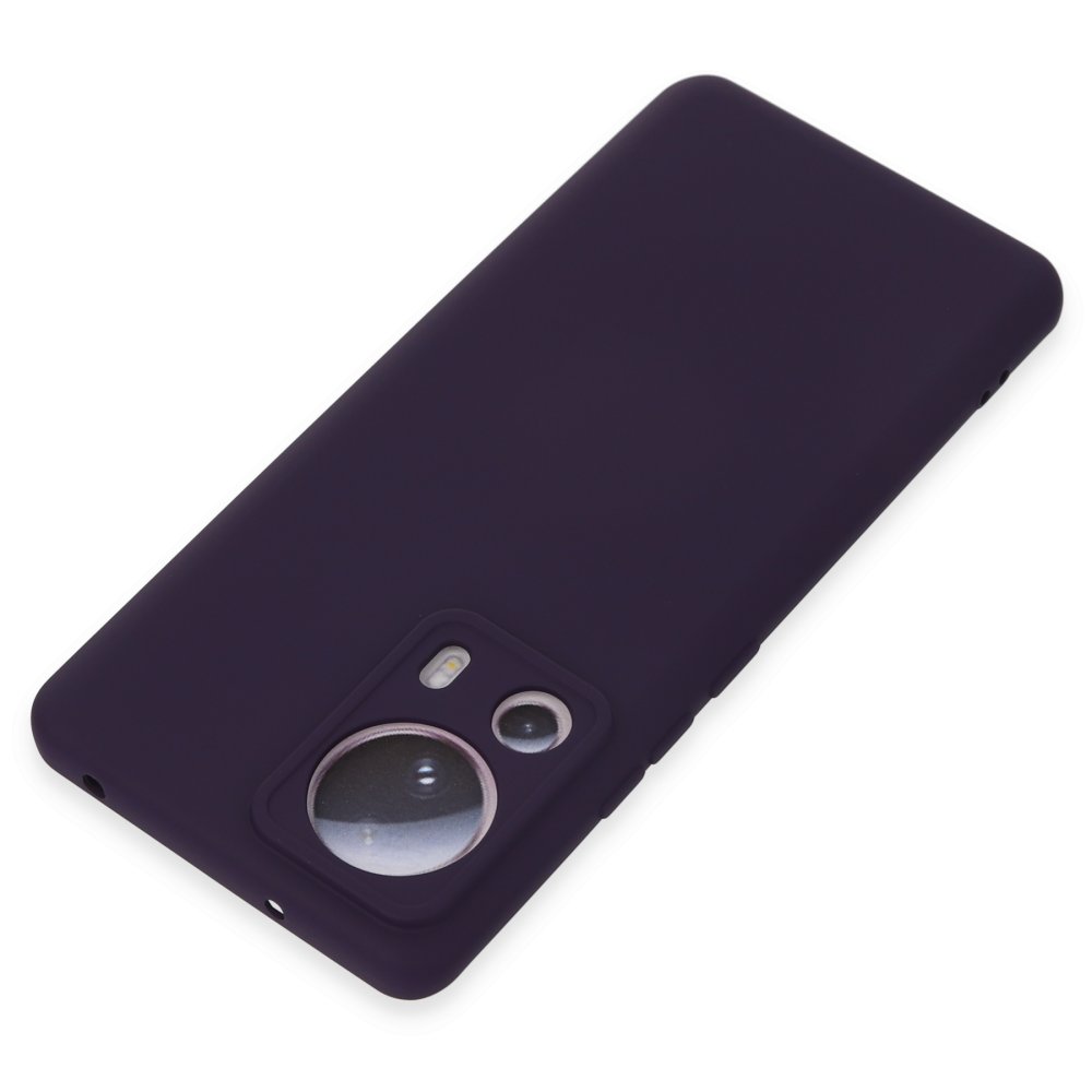 Xiaomi Mi 13 Lite Kılıf Nano içi Kadife Silikon - Mor Xiaomi Mi 13 Lite Kılıf Nano içi Kadife Silikon - Mor