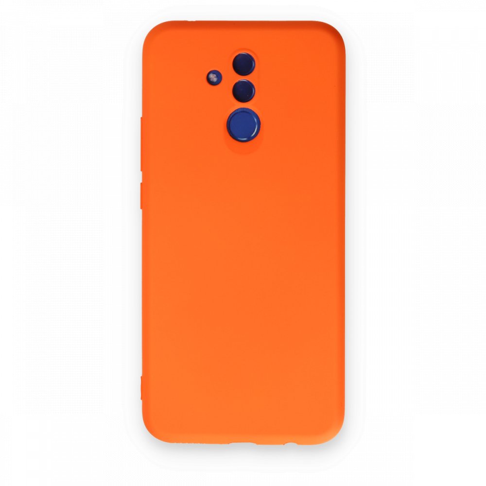  Huawei Mate 20 Lite Kılıf Nano içi Kadife Silikon - Turuncu