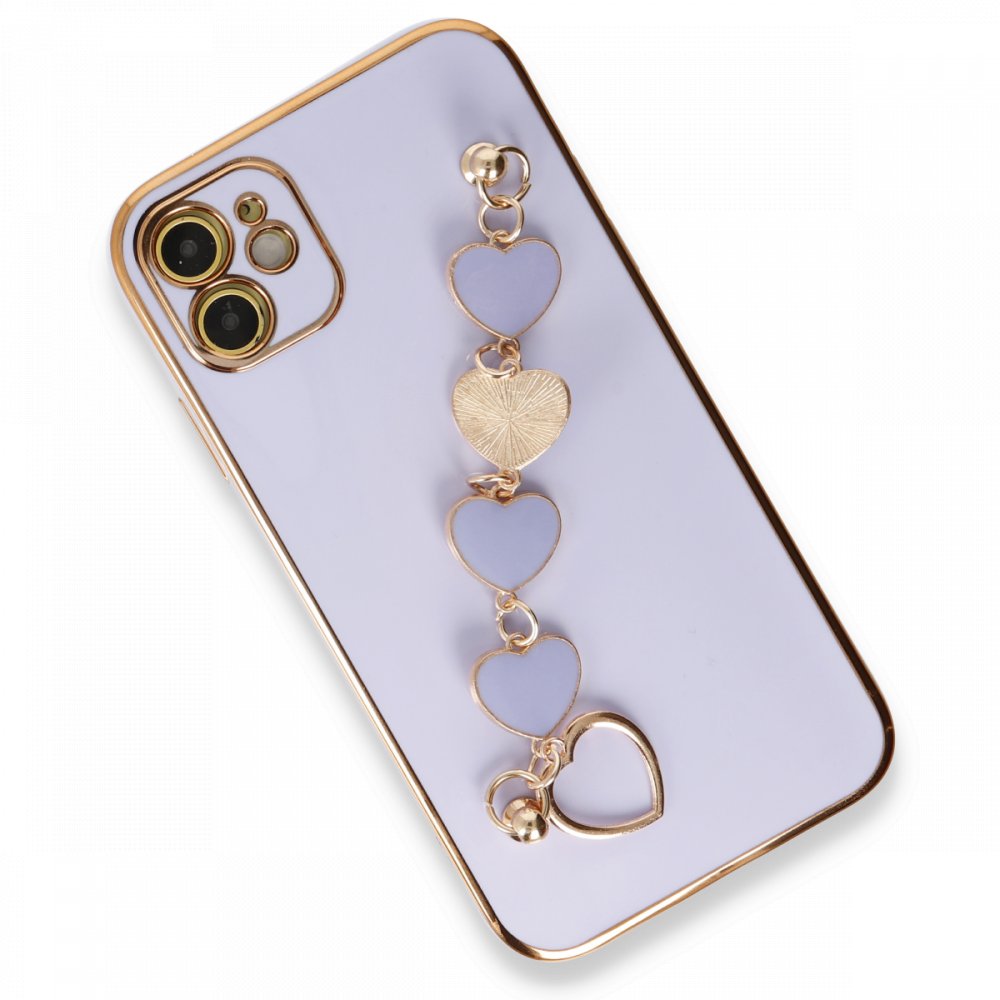  iPhone 12 Kılıf Esila Silikon - Lila
