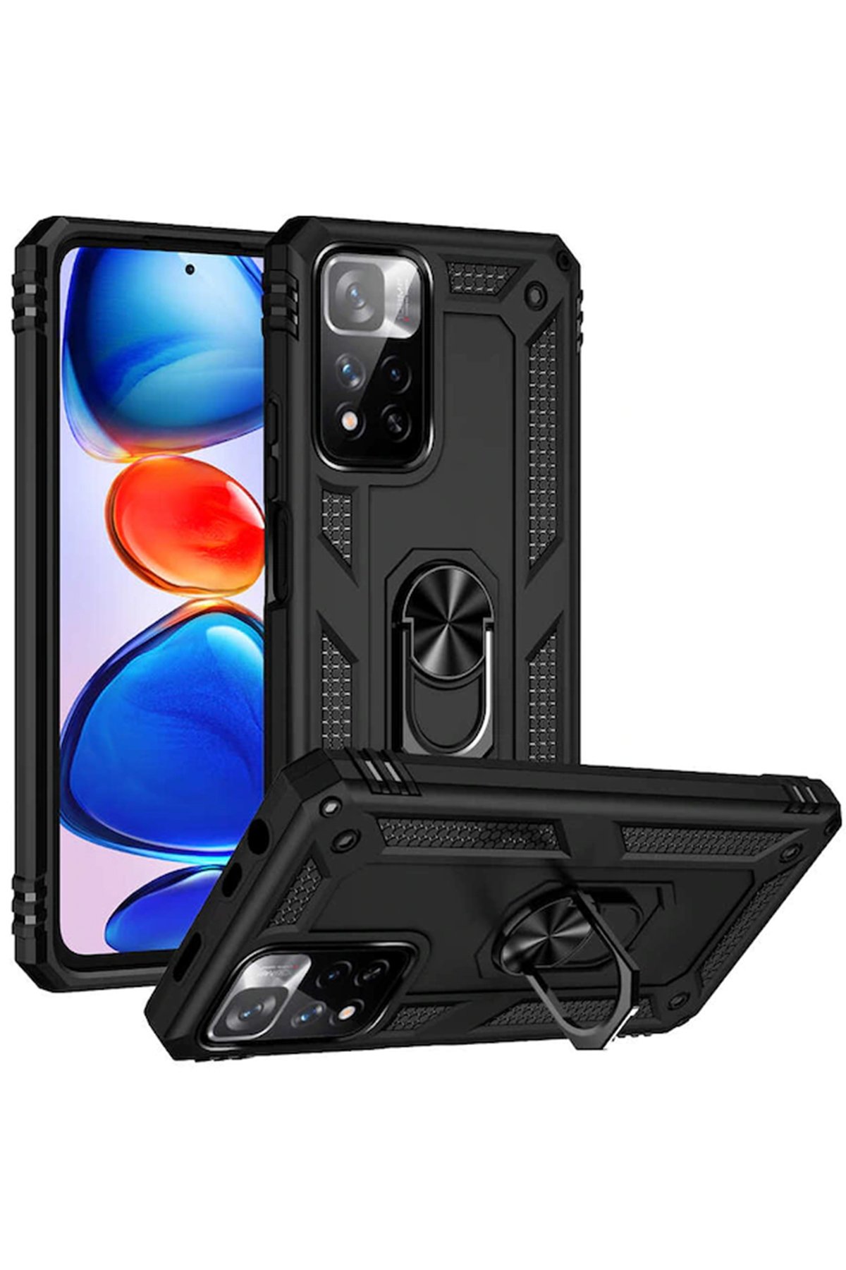 Redmi Note 11 Pro Plus 5G Kılıf Sofya Yüzüklü Silikon Kapak - Siyah Redmi Note 11 Pro Plus 5G Kılıf Sofya Yüzüklü Silikon Kapak - Siyah