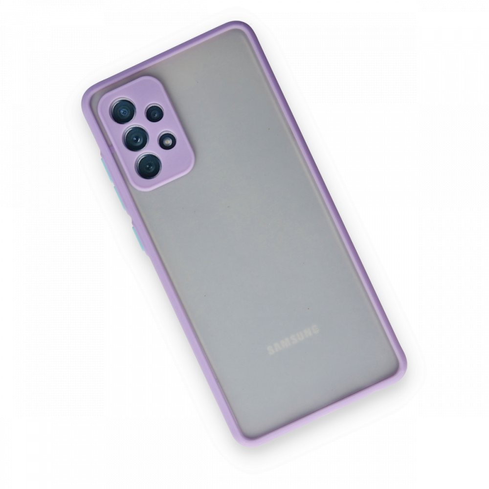  Samsung Galaxy A72 Kılıf Montreal Silikon Kapak - Mor