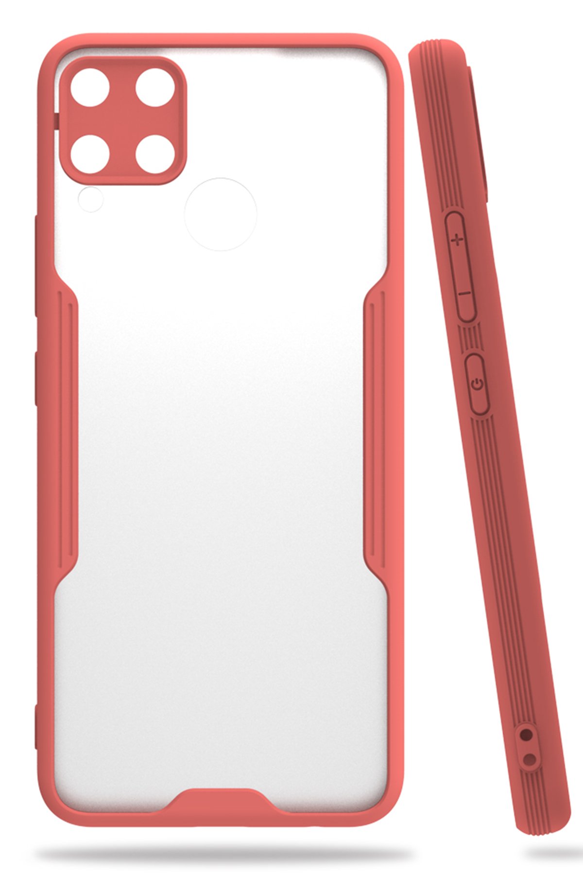 Realme C15 Kılıf Platin Silikon - Pembe  Realme C15 Kılıf Platin Silikon - Pembe